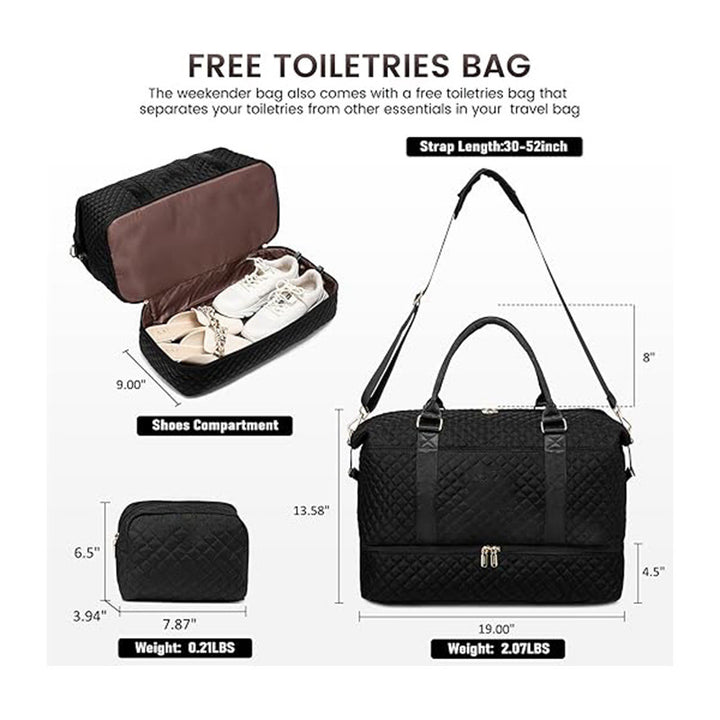 Versatile Quilted Weekend Bag Kalsten