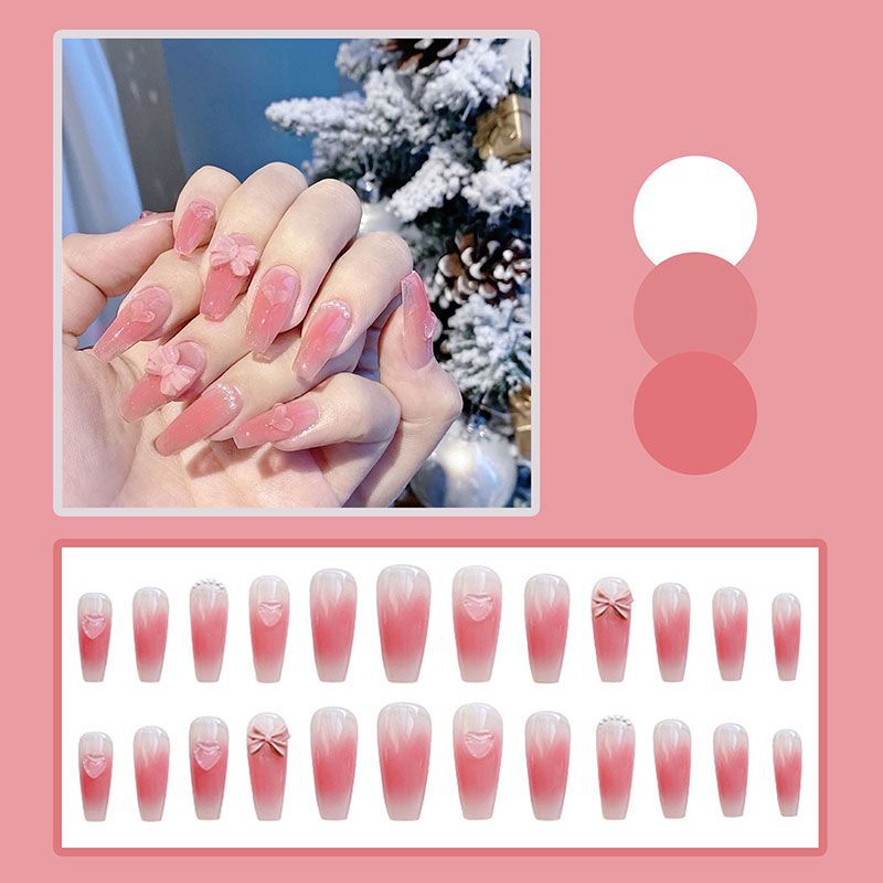 Decorative Ombre Press-On Nail Set Kalsten