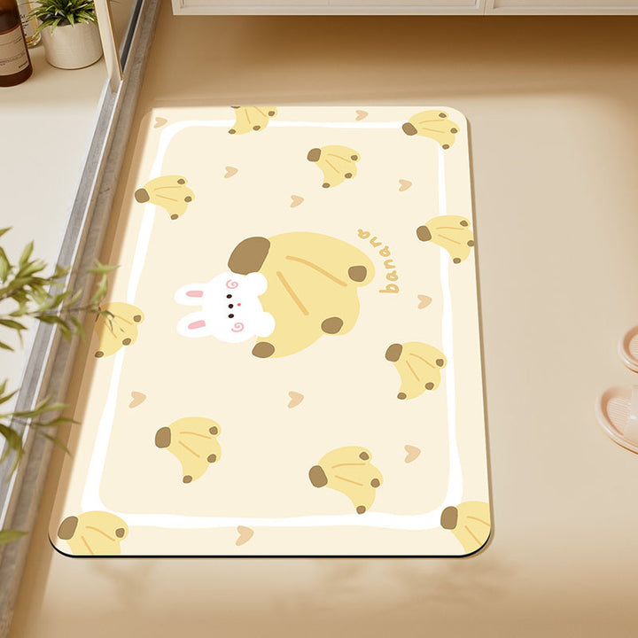 Playful Avocado-Themed Floor Mat