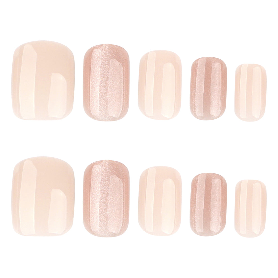 Artificial nail extensions with elegant glitter effect Kalsten