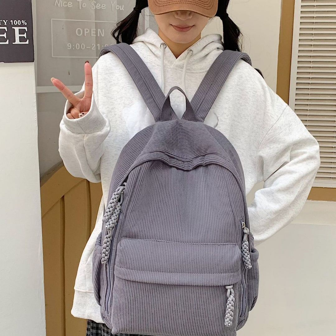 Backpack Made of Durable Ribbed Material Kalsten