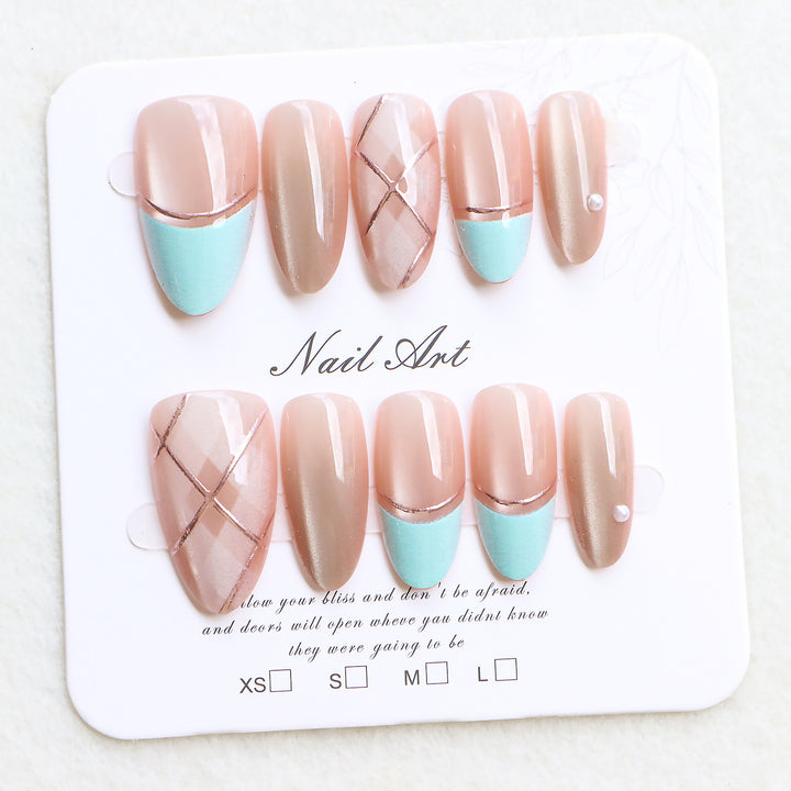 Elegant Artistic Press-On Nail Set Kalsten