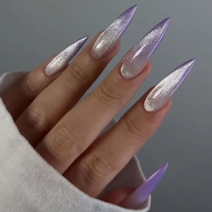 Glitter Ombre Stiletto Nail Enhancements Kalsten