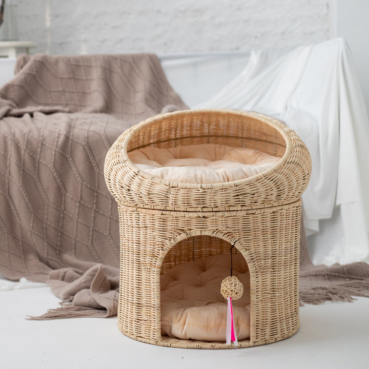 Cozy cat basket with play ball Kalsten