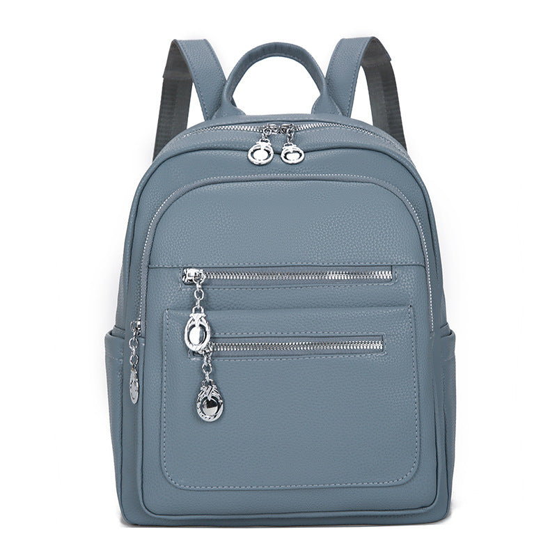 Stylish Multi-Pocket Leather Backpack Kalsten