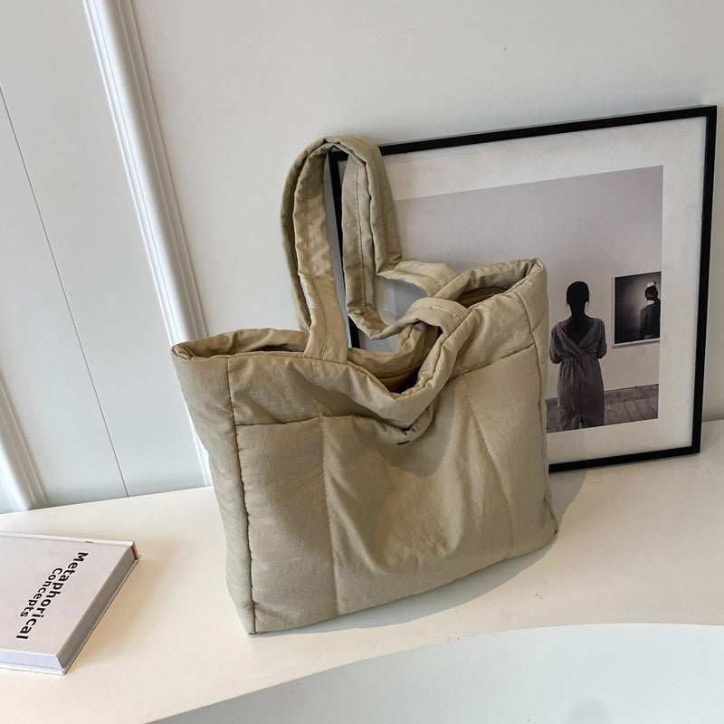 Quilted Oversized Tote Bag