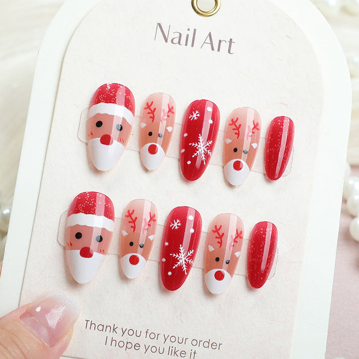 Holiday-Themed Press-On Nail Art