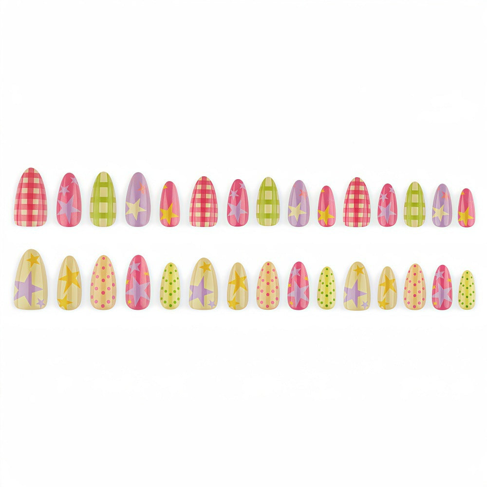 Artificial nails with colorful pattern Kalsten
