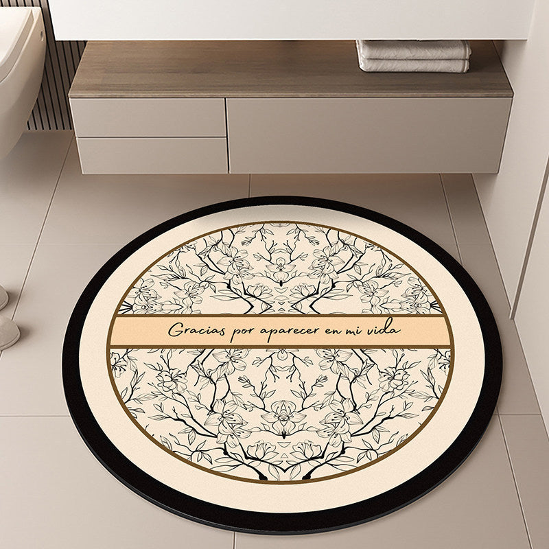 Moon-Themed Round Area Rug