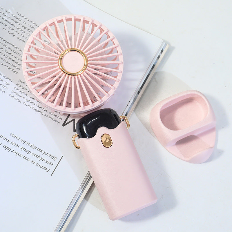 Women's Portable Hand Fan with Integrated Spray Function and USB Charging Option Kalsten