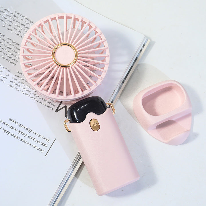 Women's Portable Hand Fan with Integrated Spray Function and USB Charging Option Kalsten