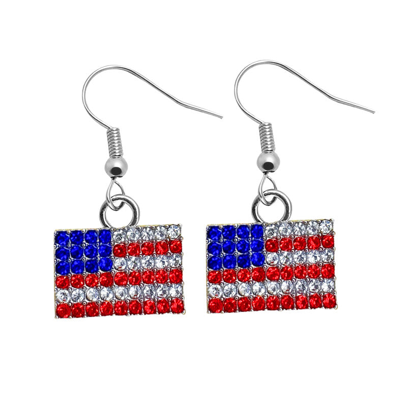 Women's stud earrings wing design enamel with star motif and fine alloy Kalsten