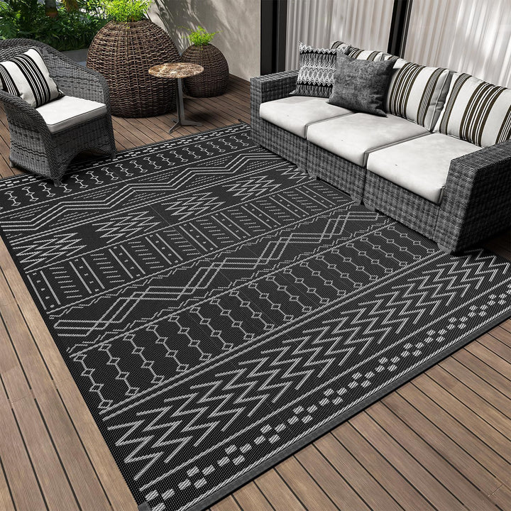 Outdoor Stripe Pattern Patio Mat
