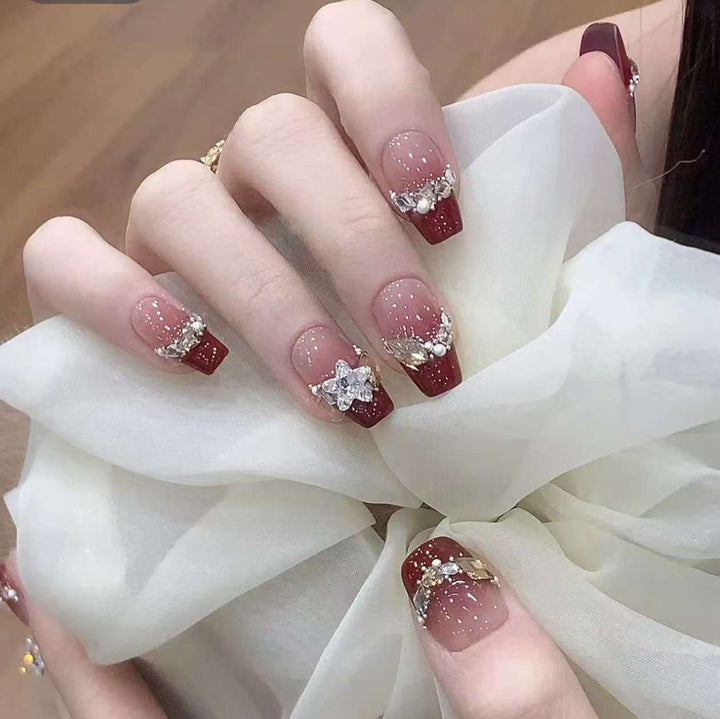 Decorative Floral Press-On Nails Kalsten