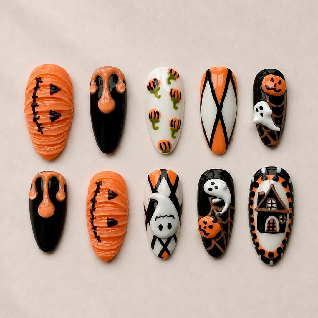 Artificial Nail Set in Halloween Design Kalsten