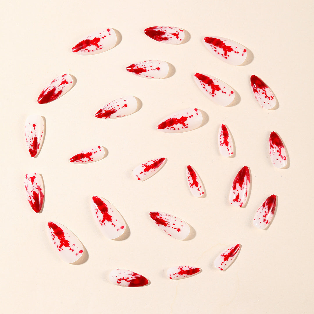 Gothic Blood Splatter Nail Art Extensions Kalsten
