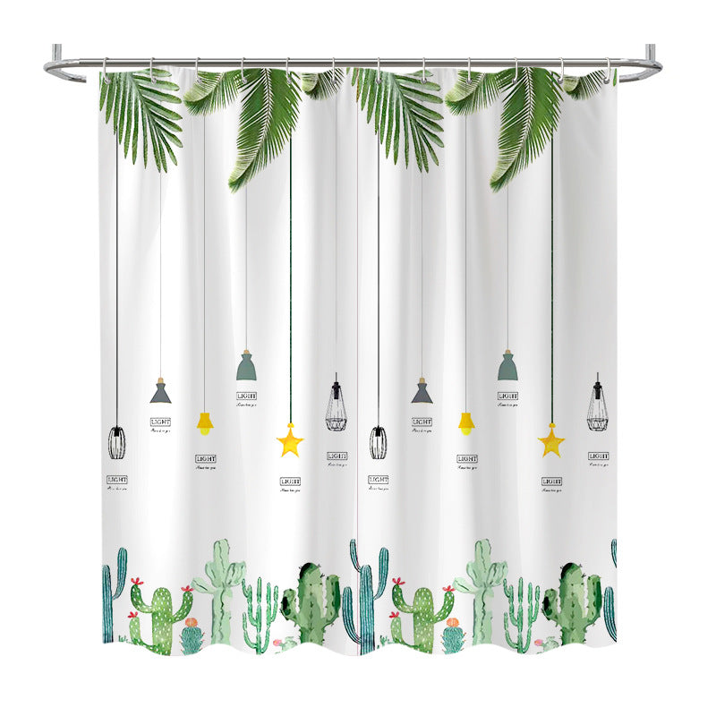 Tropical-Inspired Botanical Shower Curtain Kalsten