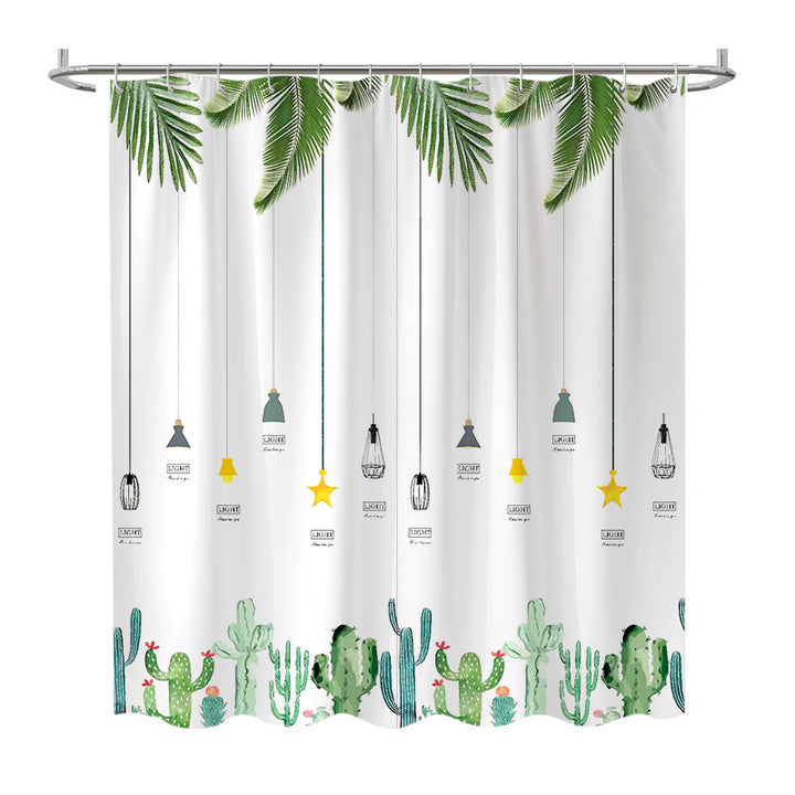 Tropical-Inspired Botanical Shower Curtain Kalsten