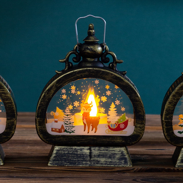 Decorative Christmas lantern with LED lighting