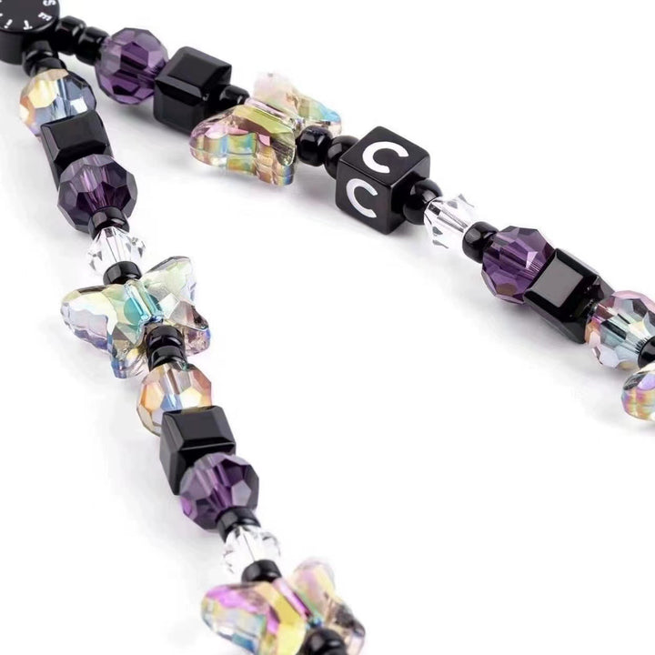 Artistic Butterfly Beaded Phone Lanyard Kalsten