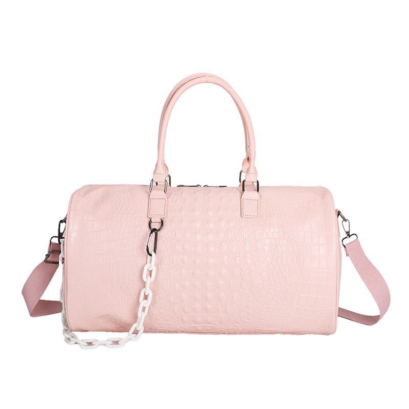 Crocodile Textured Luxurious Travel Duffle Bag Kalsten