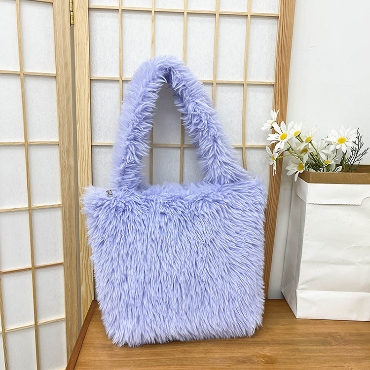 Cozy Faux Fur Tote Bag