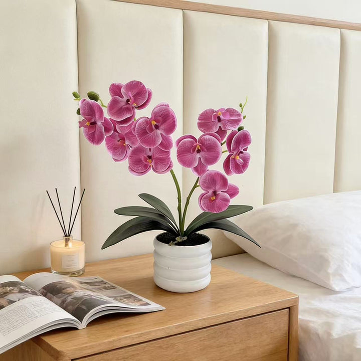 Elegant Artificial Orchid Flower Arrangement for Home Decor