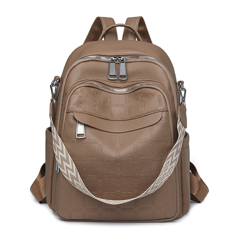 Versatile Textured Backpack with Multiple Compartts Kalsten