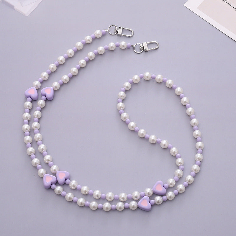 Heart-Embellished Beaded Eyewear Chain Kalsten