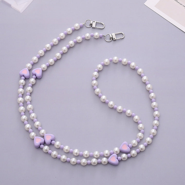 Heart-Embellished Beaded Eyewear Chain Kalsten