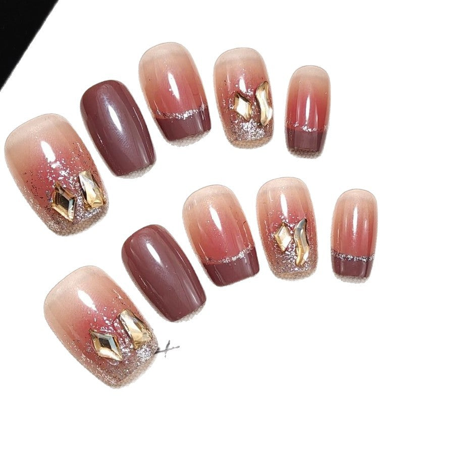 Artificial Nails in Elegant Glitter Design Kalsten