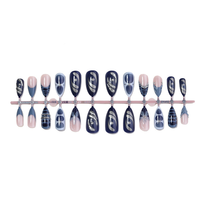 Luxurious Artistic Full Cover Press-On Nails Kalsten