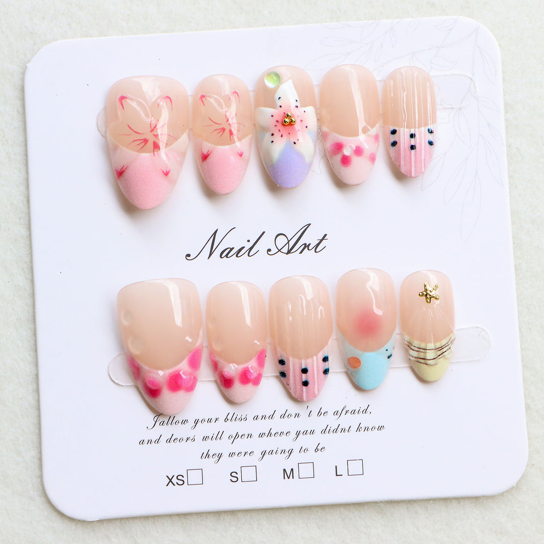 Playful Artisanal Press-On Nails Kalsten