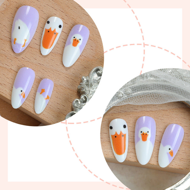 Artistic Cartoon-Themed Press-On Nail Art Set kalsten
