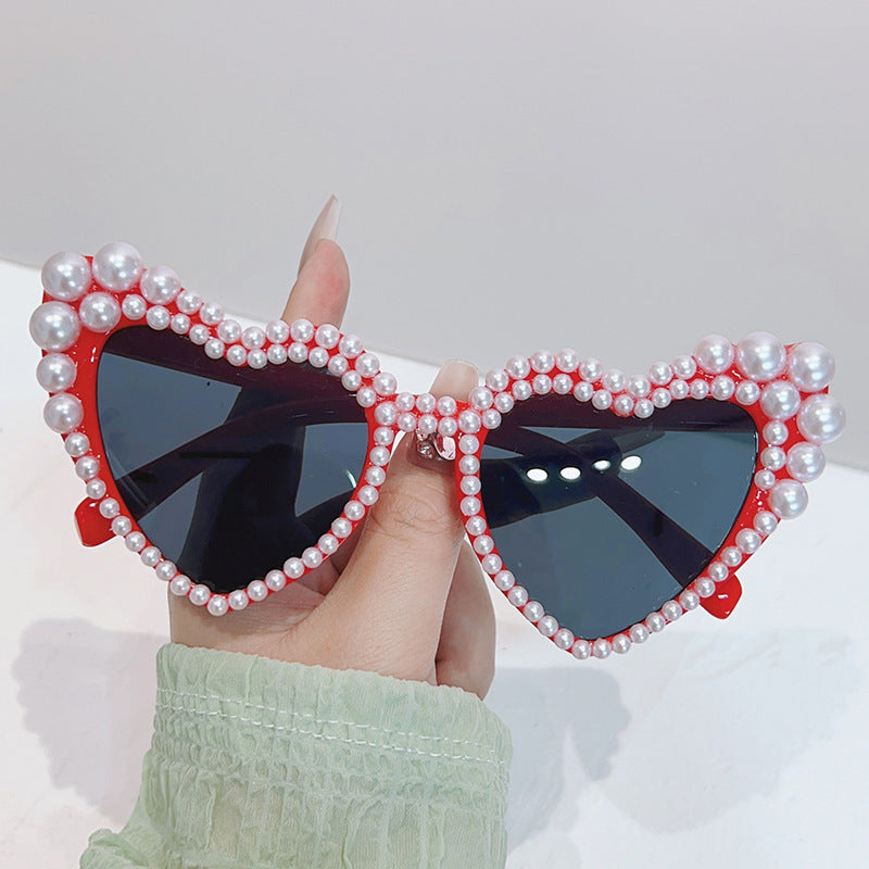 Cat-Eye Pearl-Embellished Sunglasses Kalsten