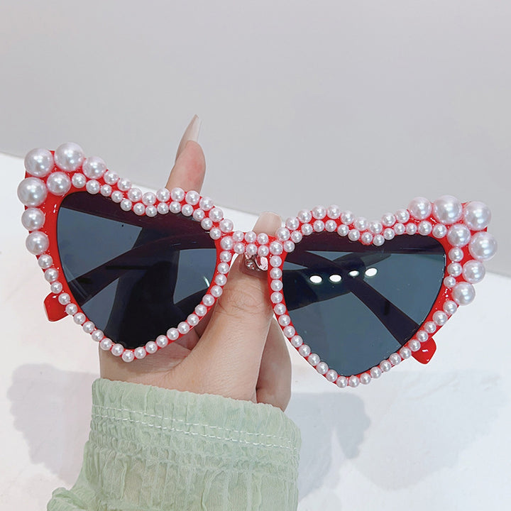 Cat-Eye Pearl-Embellished Sunglasses Kalsten