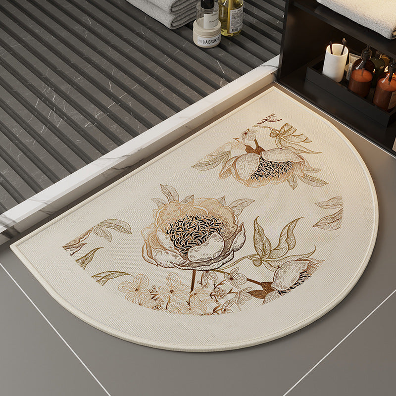 Half-Round Decorative Bath Mat