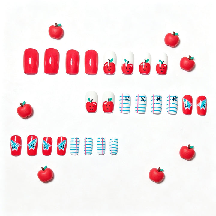 Creative art nails with cheerful school motif Kalsten