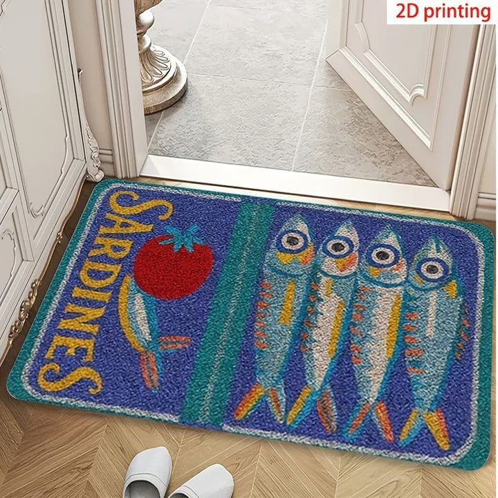 Artistic Fish-Themed Entrance Mat