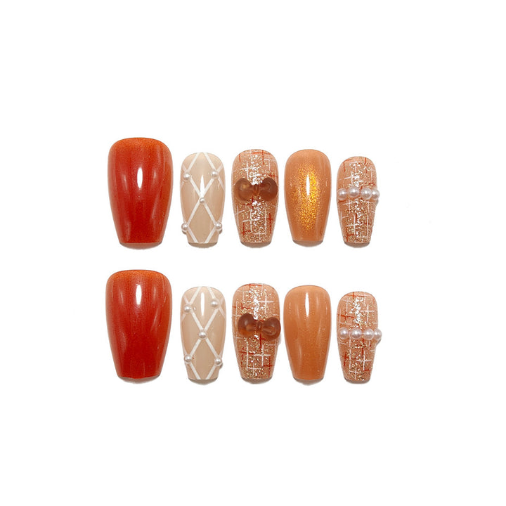 Acrylic nail set with luxurious decorations Kalsten