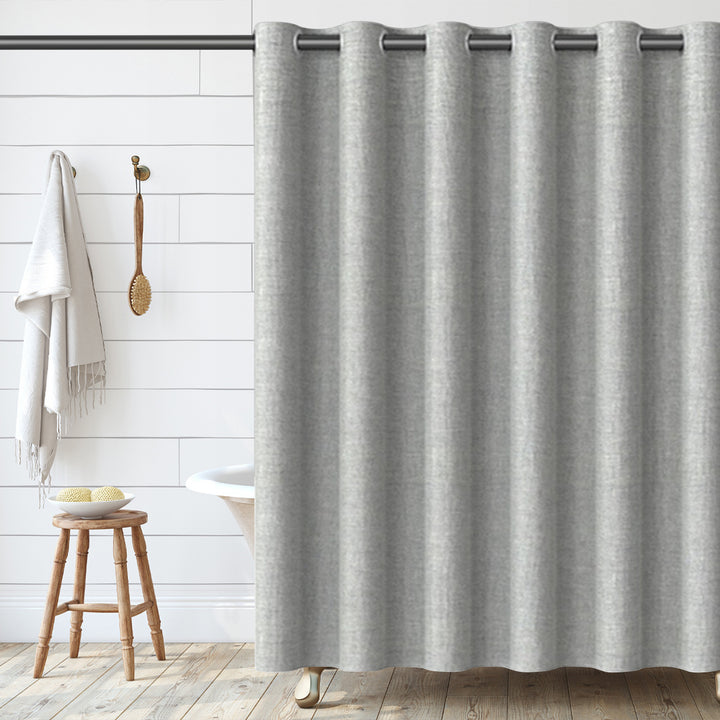 Textured Fabric Shower Curtain Kalsten 1784802089