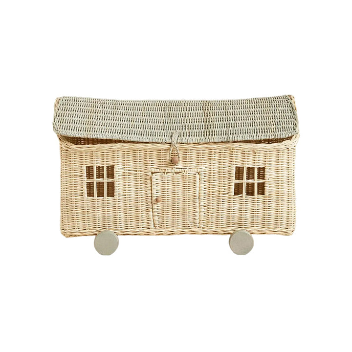 Handcrafted storage basket in house design Kalsten