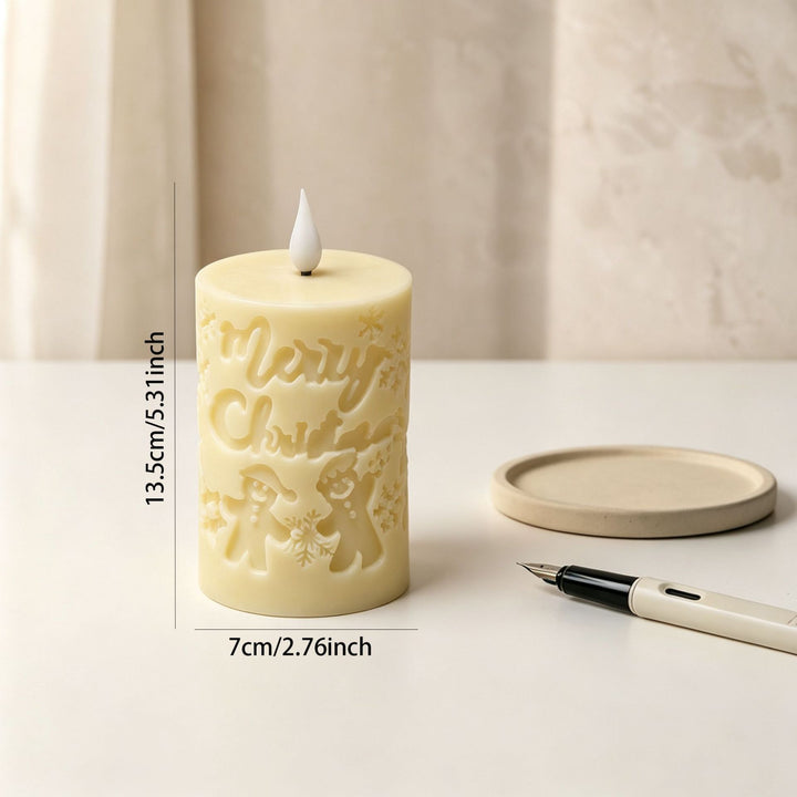 Festive Christmas candle