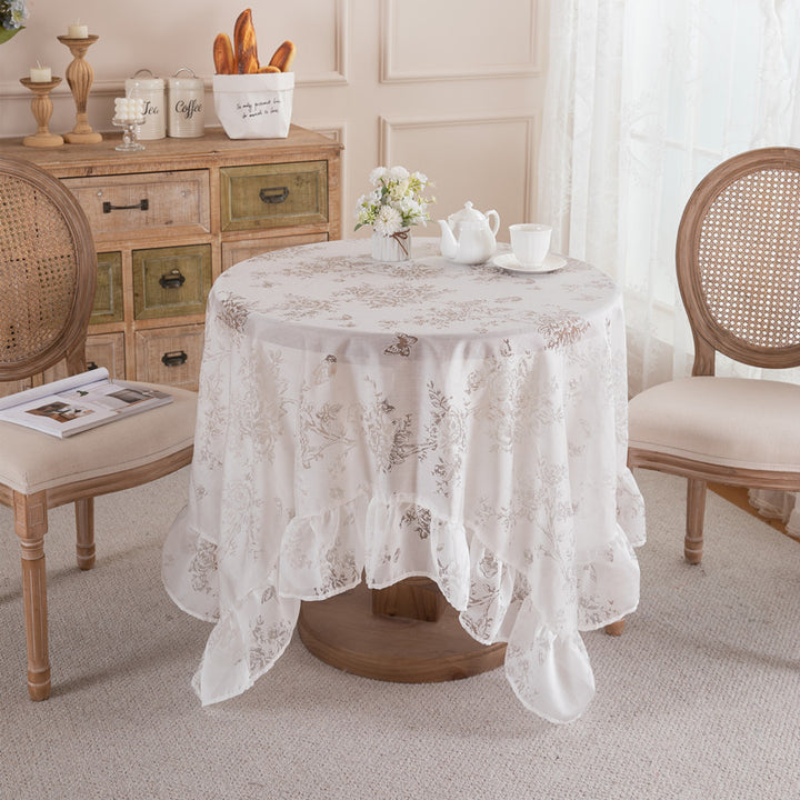 Elegant Floral Lace Table Cover