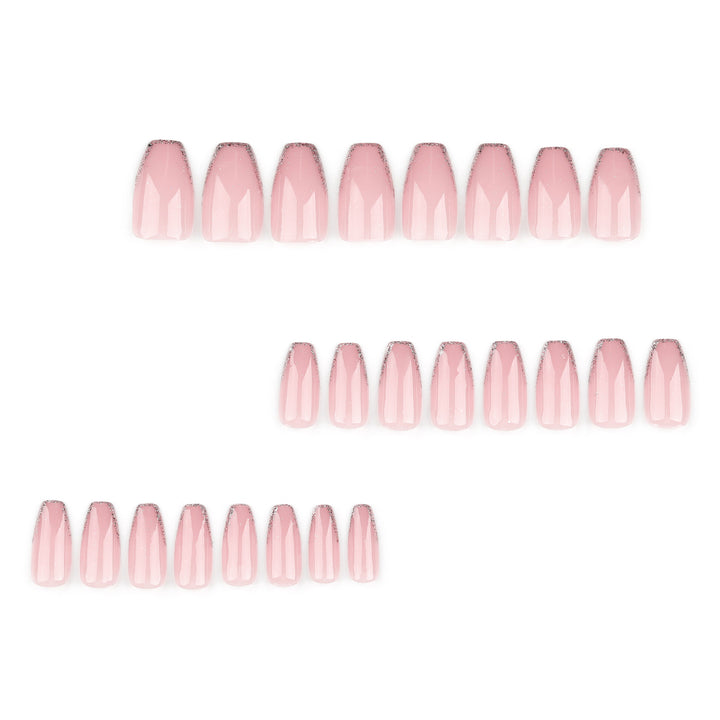Artistic Nail Extensions with Elegant Glitter Finish Kalsten