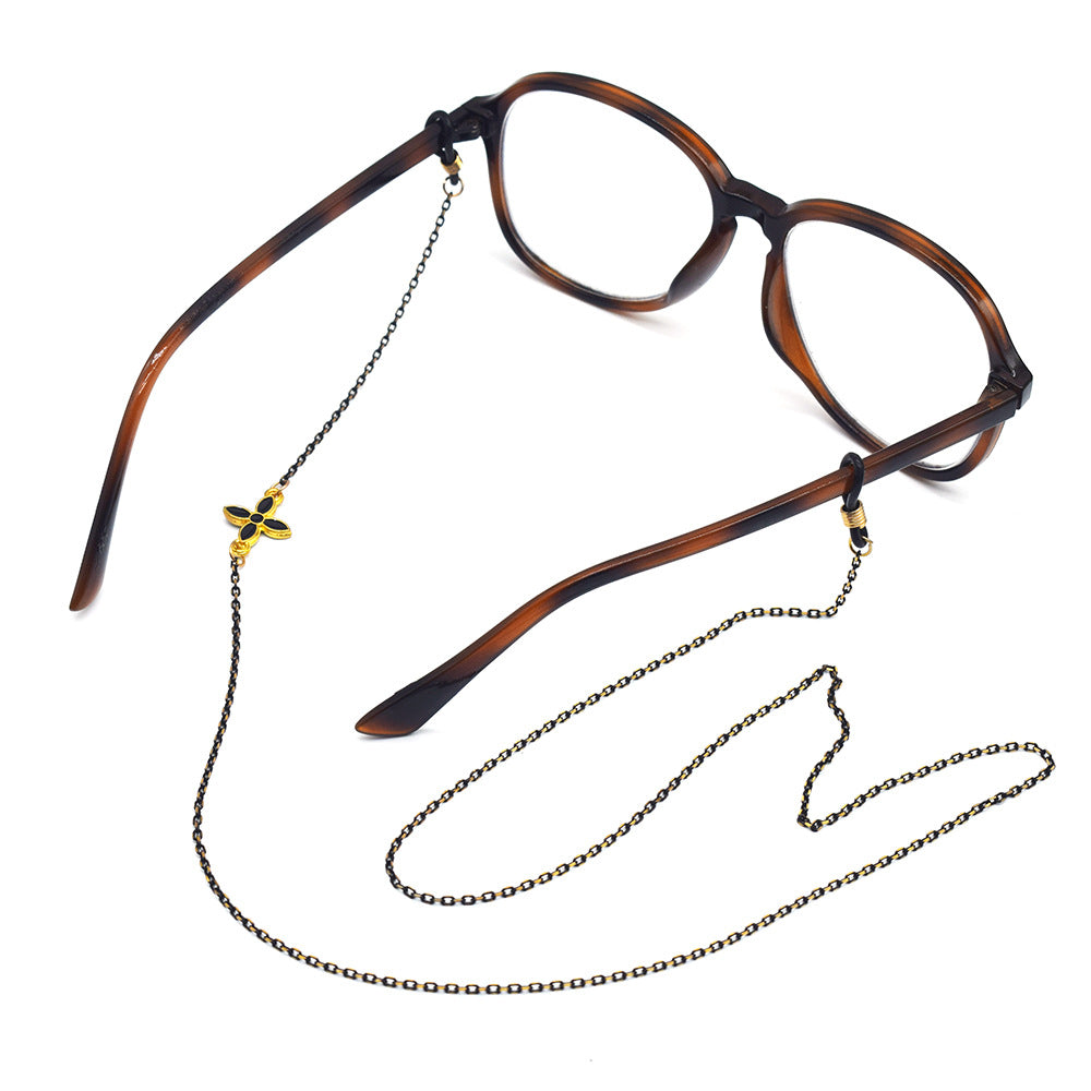 Chic Floral-Detail Eyewear Chain Kalsten