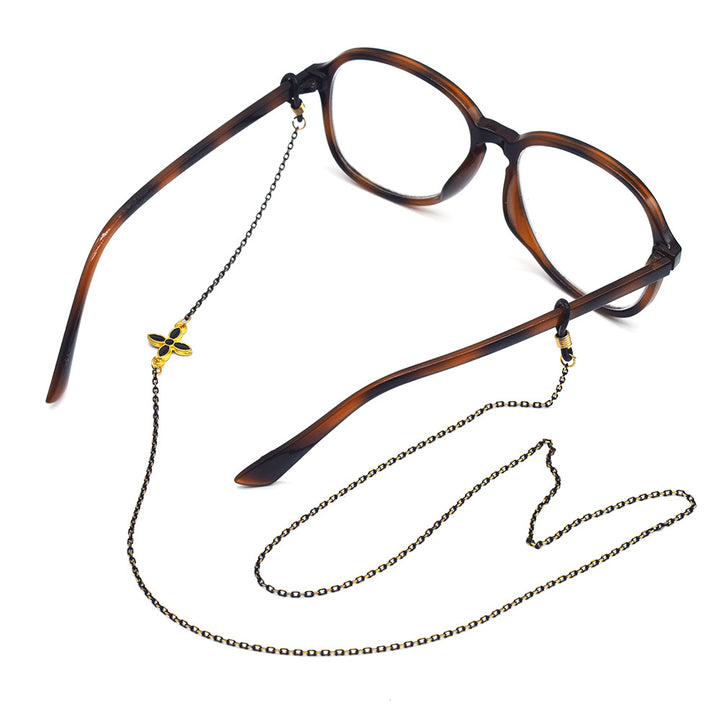 Chic Floral-Detail Eyewear Chain Kalsten