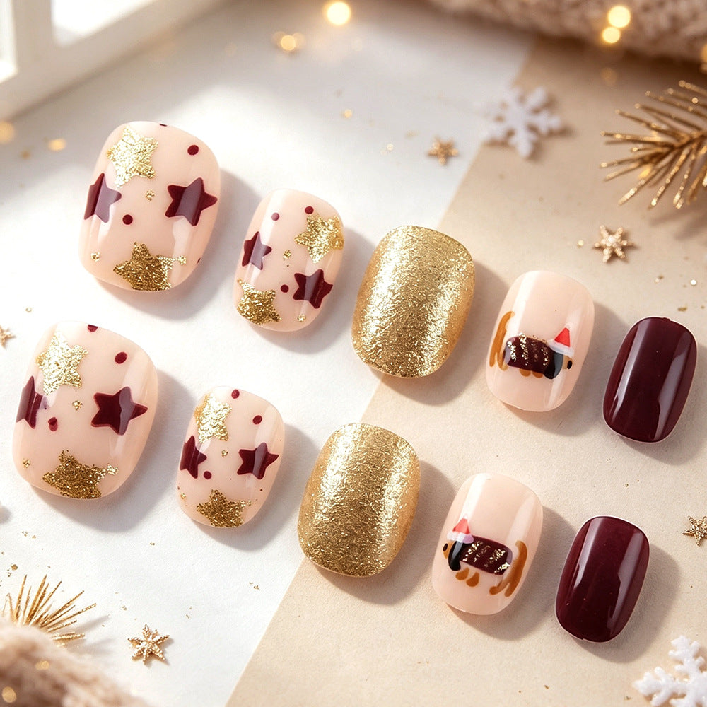 Festive Glitter Nail Art Kalsten