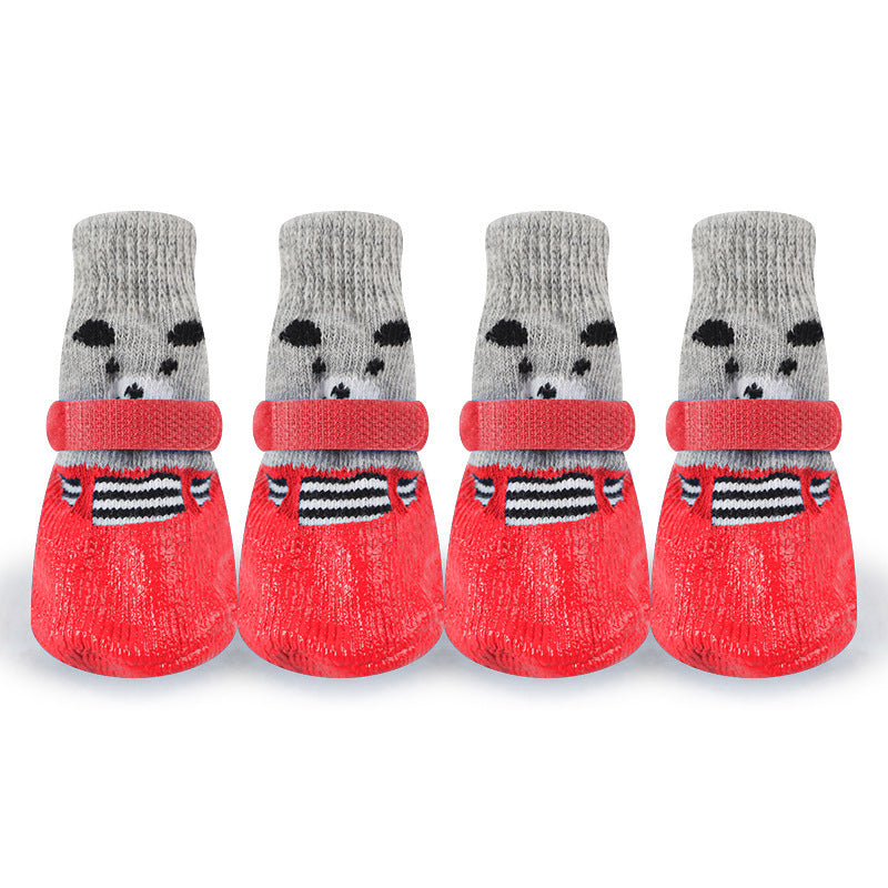 non-slip slippers with animal motifs