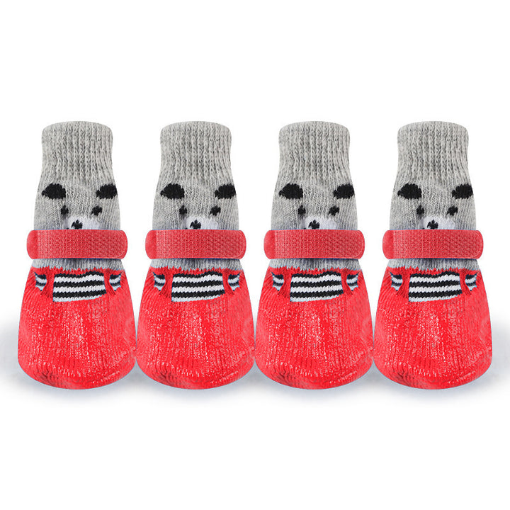 non-slip slippers with animal motifs